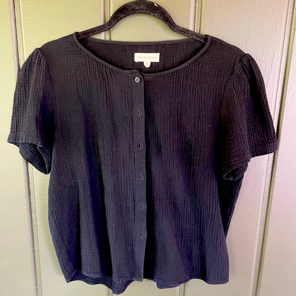 Tradlands Barcelona top in black gauze - Picture 1 of 2